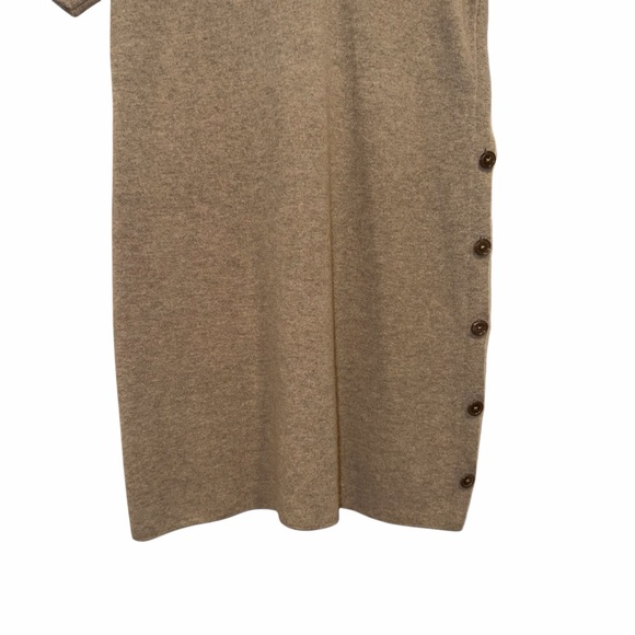 Ralph Lauren Purple Label Tan Wool Cashmere Knit Sweater Dress Size Medium NWT - Picture 7 of 13